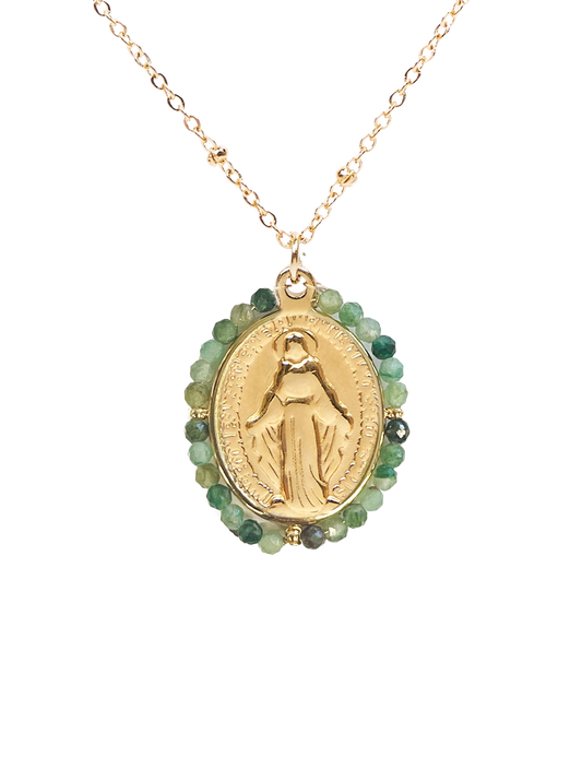 Collar VIRGEN VERDE ESMERALDA