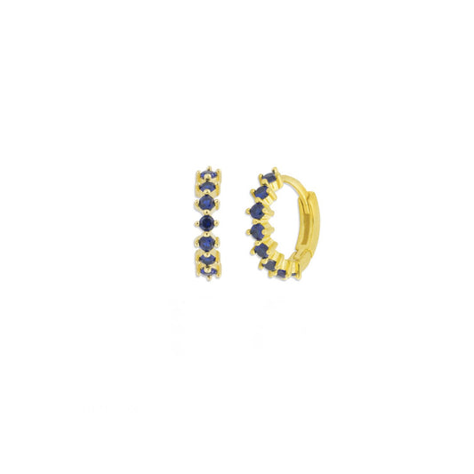 BLUE GOLD RANGE HOOP Earrings