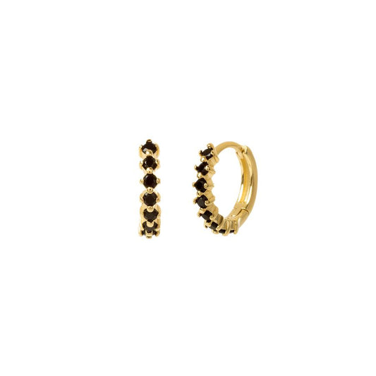 RANGE BLACK GOLD HOOP Earrings