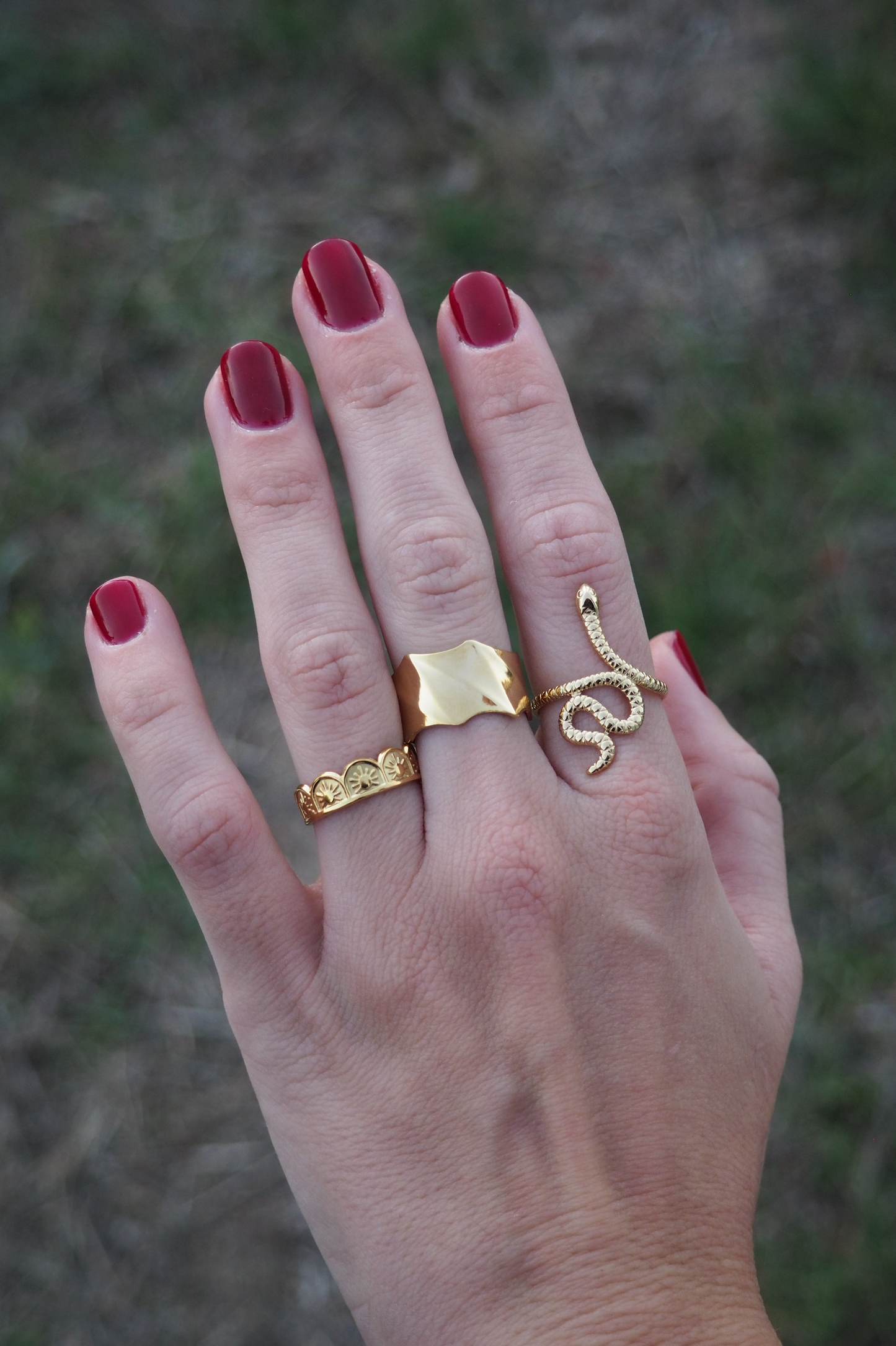 GOLDEN ROUGH Ring