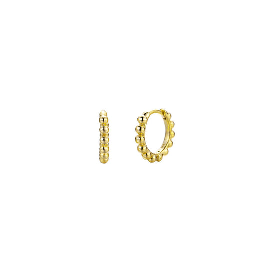 GOLD BALL HOOP EARRING